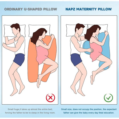 Napz Adjustable Maternity Pillow For Pregnant Women  15° Slope Design  Soft Washable Breathable  Waist & Abdominal Support