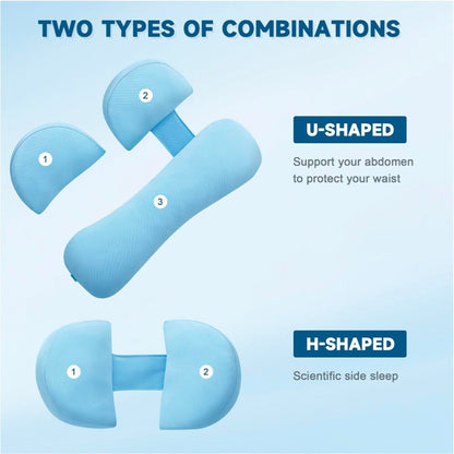 Napz Adjustable Maternity Pillow For Pregnant Women  15° Slope Design  Soft Washable Breathable  Waist & Abdominal Support