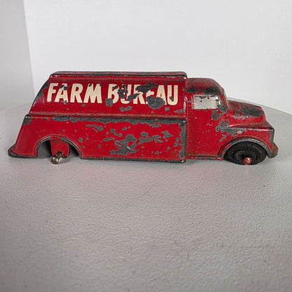 Vintage Cam Cast Diecast Farm Bureau Tanker Truck 5" Edgerton Ohio Rare As Is Condition