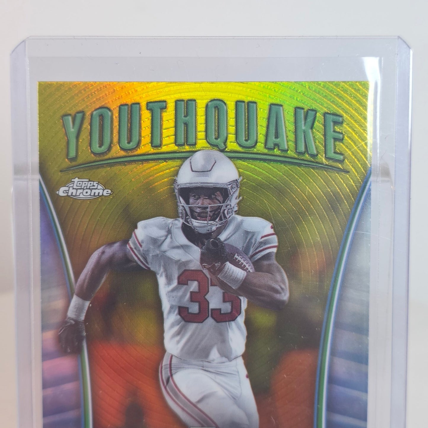 Topps Chrome Youthquake Trey Benson Rookie Card 70/75 Arizona Football NFL Collectible In Protective Sleeve