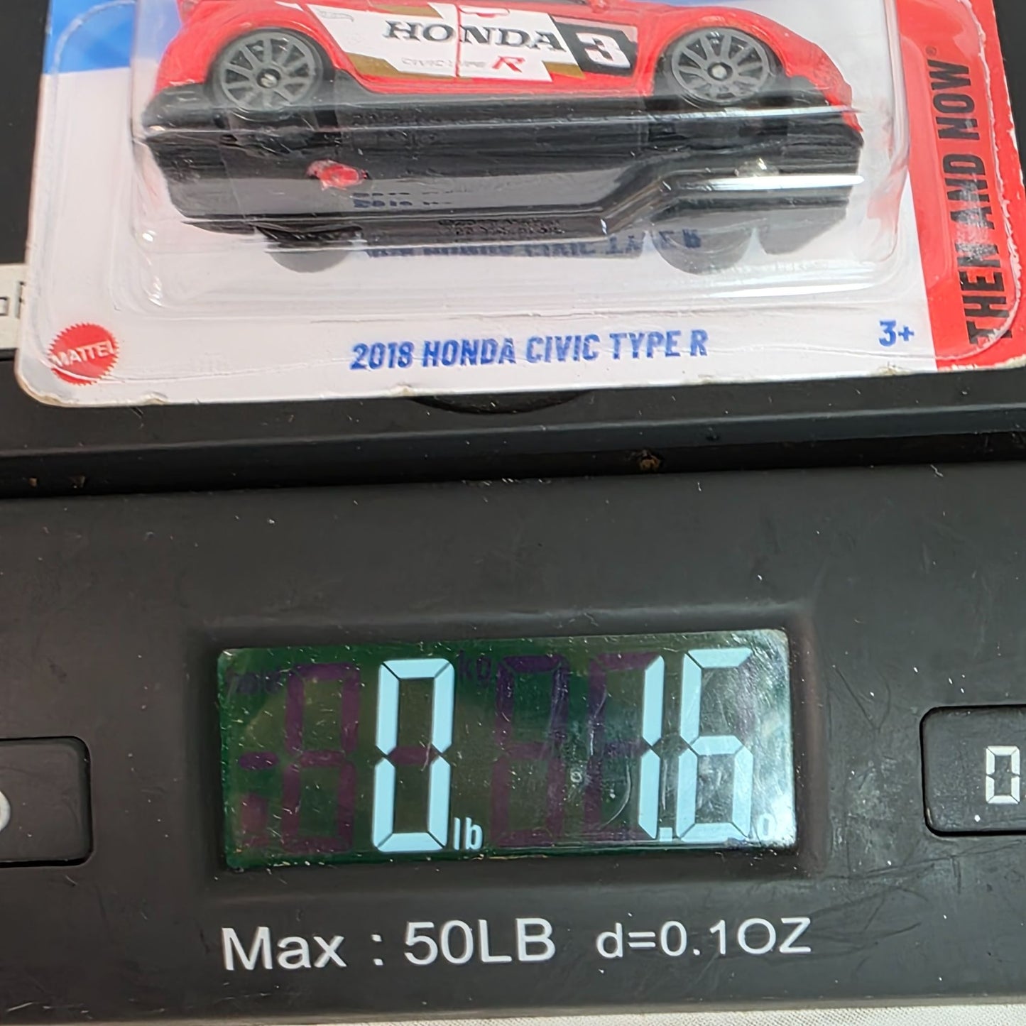 Hot Wheels 2018 Honda Civic Type R Die-Cast Model Car