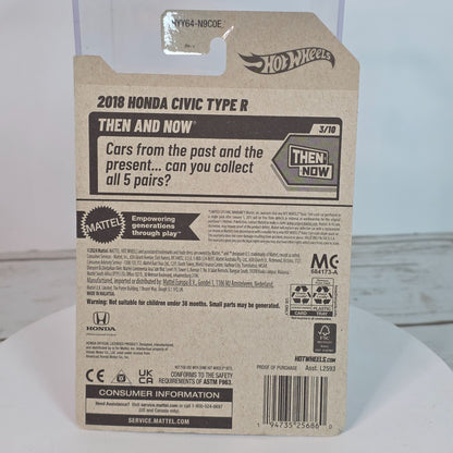 Hot Wheels 2018 Honda Civic Type R Die-Cast Model Car