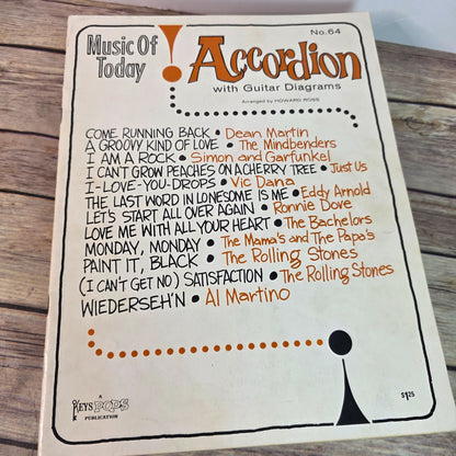 Music Of Today Accordion No.64 With Guitar Diagrams