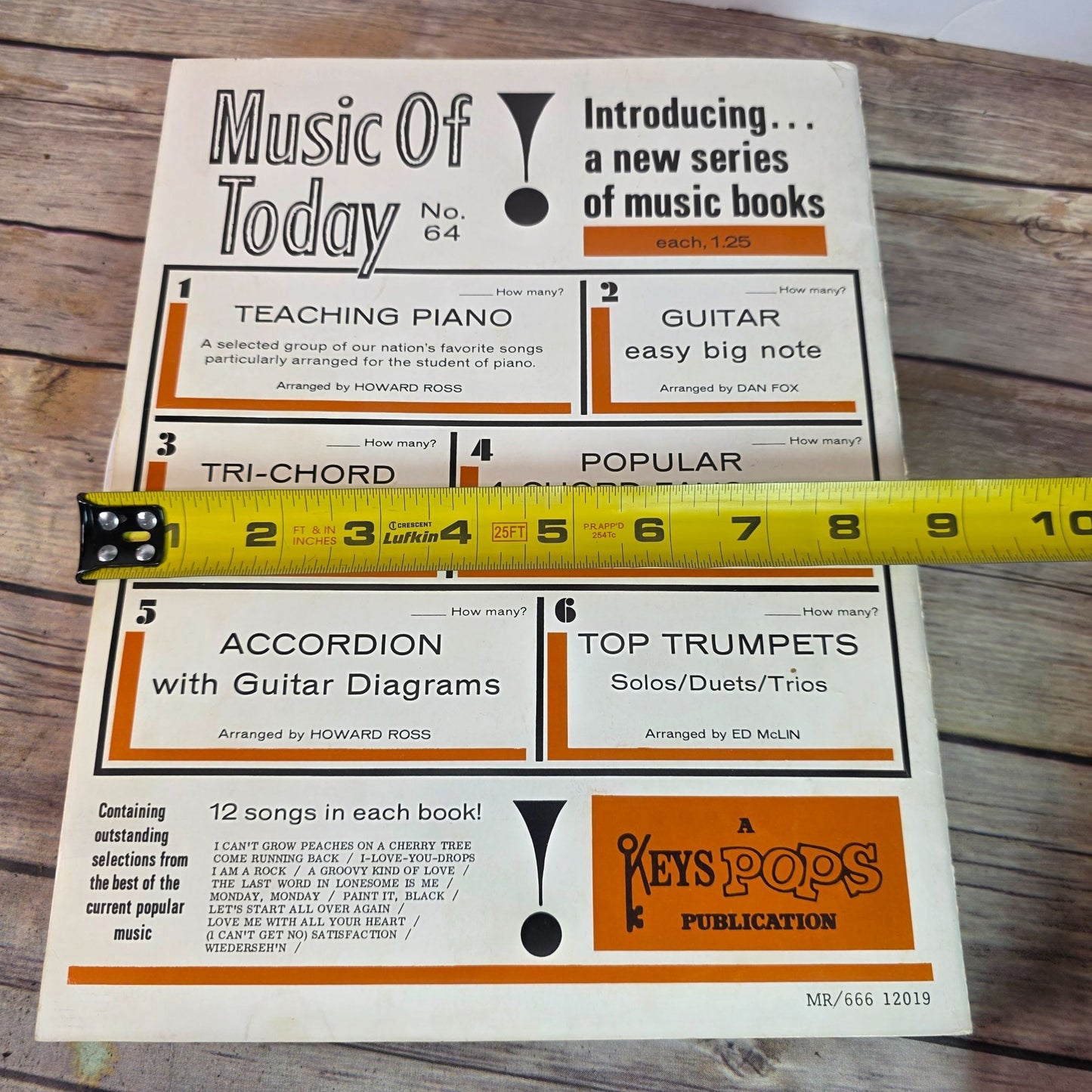 Music Of Today Accordion No.64 With Guitar Diagrams