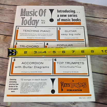 Music Of Today Accordion No.64 With Guitar Diagrams