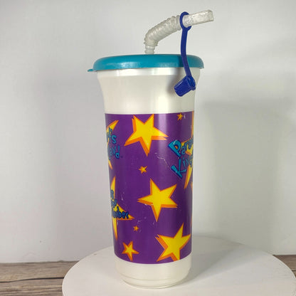 Vintage Paramounts Kings Island 1996 Season Pass Member Souvenir Cup With Lid & Straw