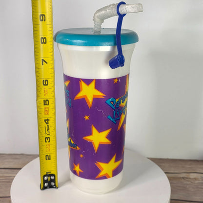 Vintage Paramounts Kings Island 1996 Season Pass Member Souvenir Cup With Lid & Straw