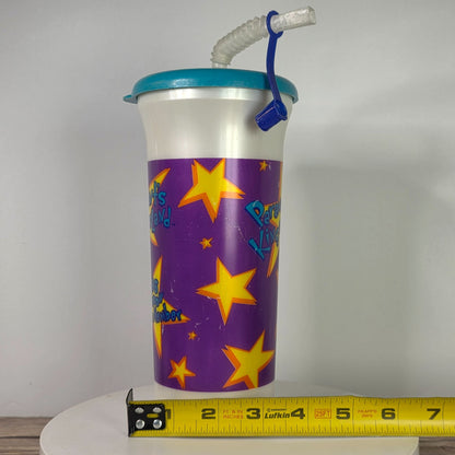Vintage Paramounts Kings Island 1996 Season Pass Member Souvenir Cup With Lid & Straw