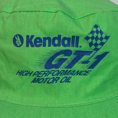 Vintage Kendall GT-1 Racing Neon Green Trucker Cap OSFA Cotton/Polyester