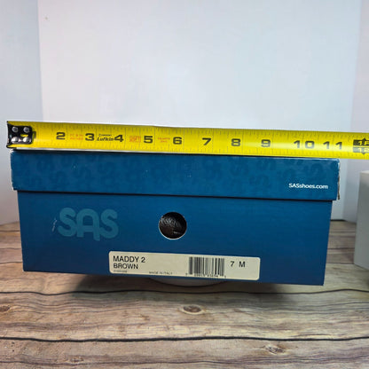 SAS Maddy 2 Brown Ankle Boots 7M Leather Womens Made In Italy