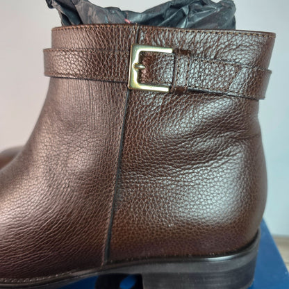 SAS Maddy 2 Brown Ankle Boots 7M Leather Womens Made In Italy