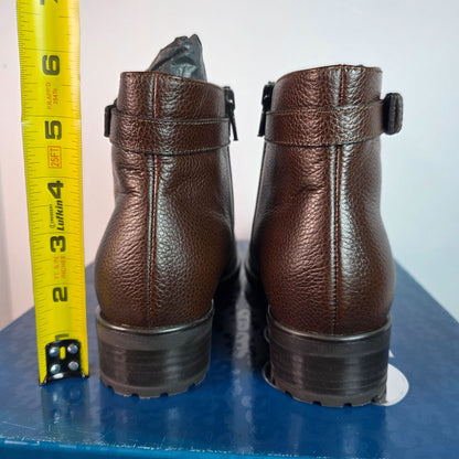 SAS Maddy 2 Brown Ankle Boots 7M Leather Womens Made In Italy