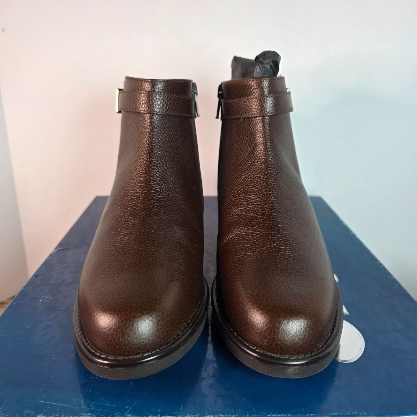 SAS Maddy 2 Brown Ankle Boots 7M Leather Womens Made In Italy