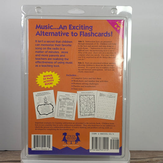 Subtraction Educational CD Set & Activity Book By Twin Sisters Productions