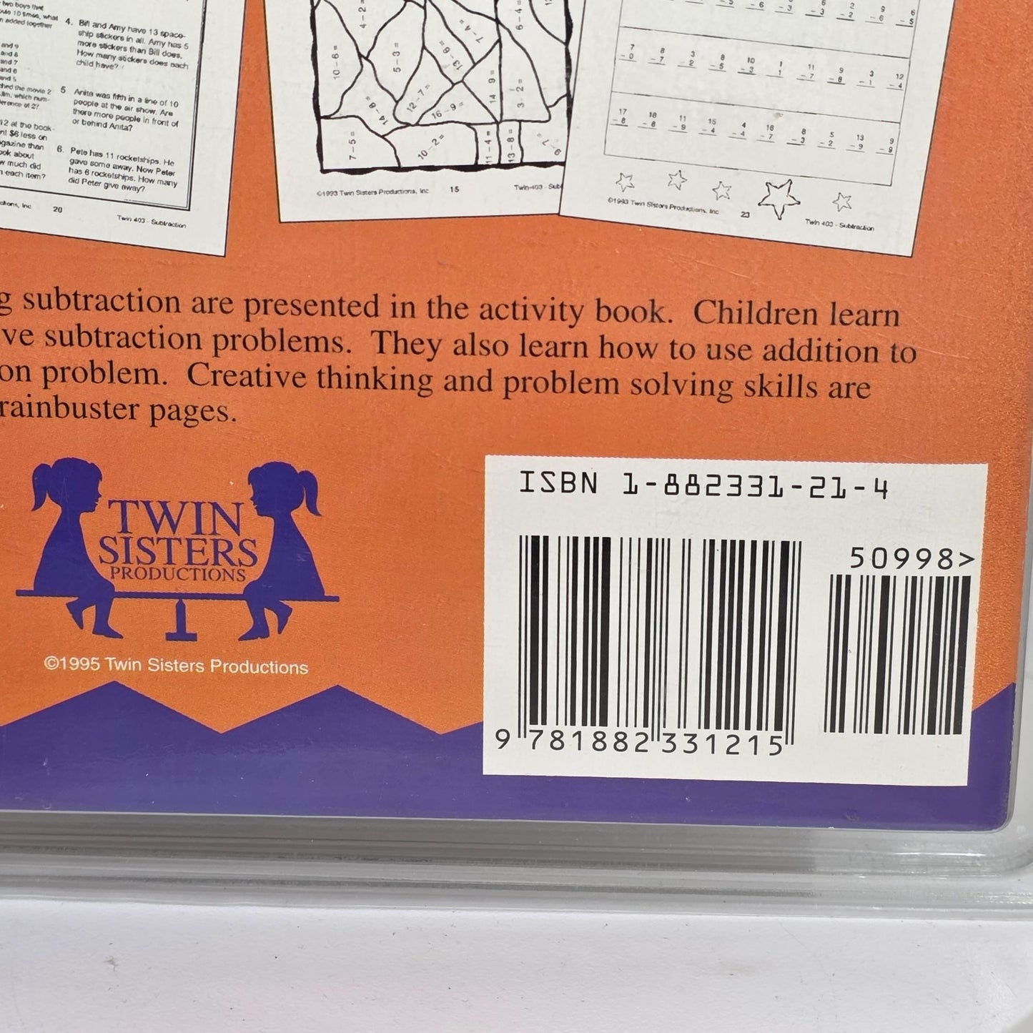 Subtraction Educational CD Set & Activity Book By Twin Sisters Productions