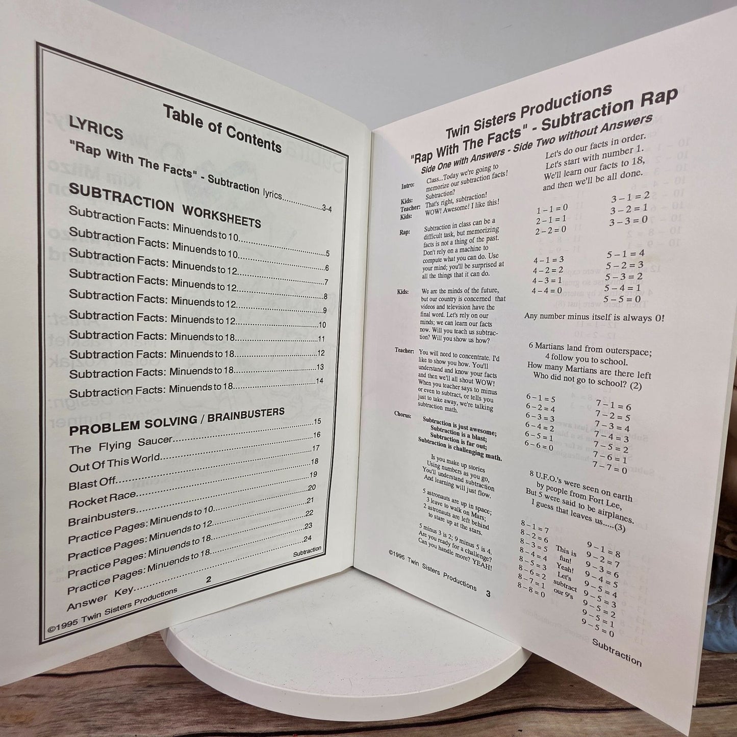 Subtraction Educational CD Set & Activity Book By Twin Sisters Productions