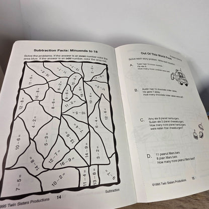 Subtraction Educational CD Set & Activity Book By Twin Sisters Productions