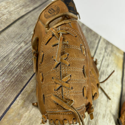 Vtg Rawlings GJ54 Bellows Web Mike Schmidt Leather Baseball Glove Nylon Reinforced Right Handed + 2 Childs Gloves