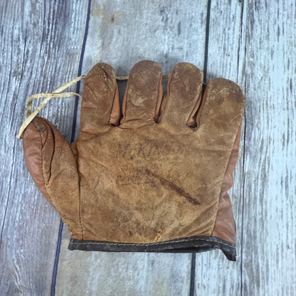 Vtg Rawlings GJ54 Bellows Web Mike Schmidt Leather Baseball Glove Nylon Reinforced Right Handed + 2 Childs Gloves