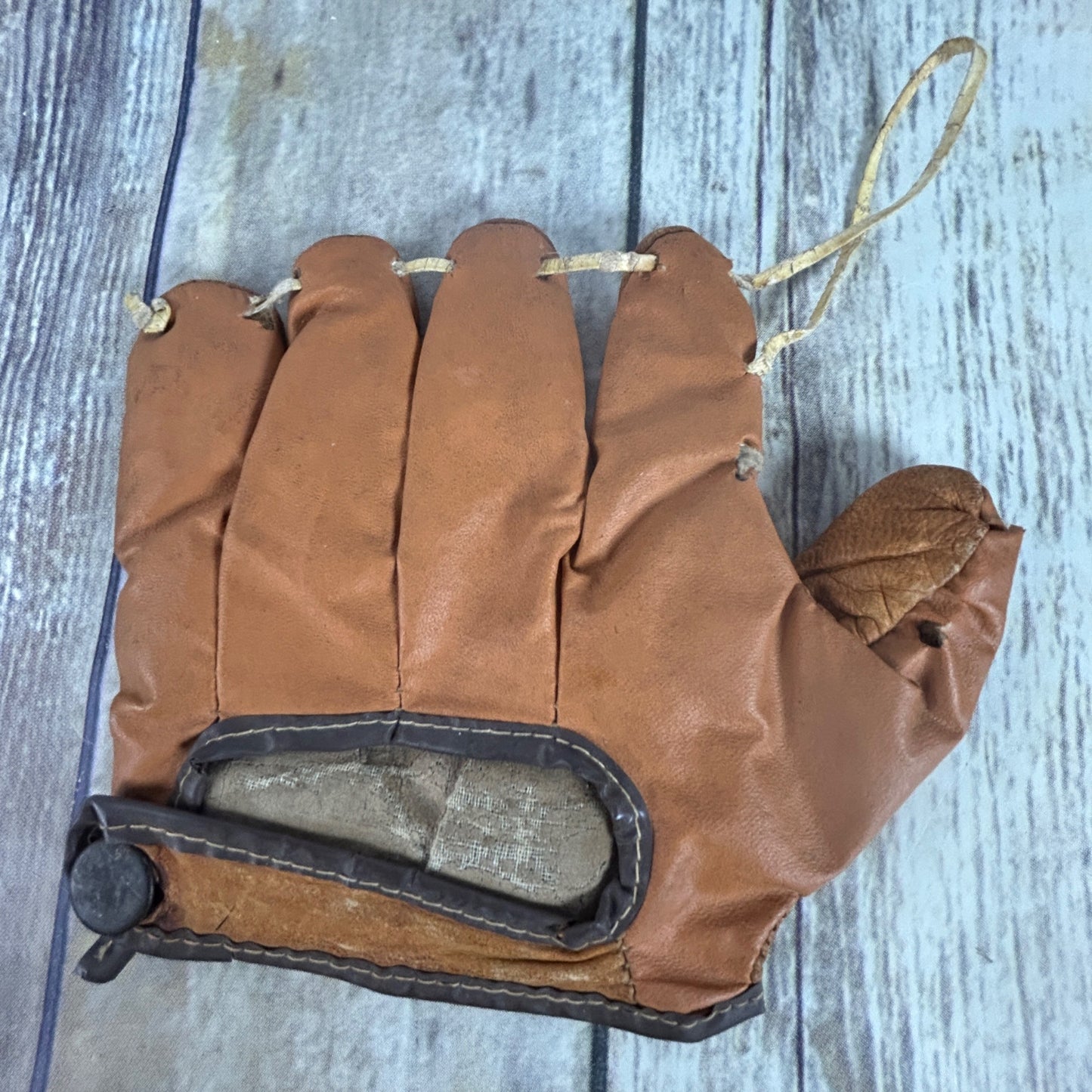 Vtg Rawlings GJ54 Bellows Web Mike Schmidt Leather Baseball Glove Nylon Reinforced Right Handed + 2 Childs Gloves