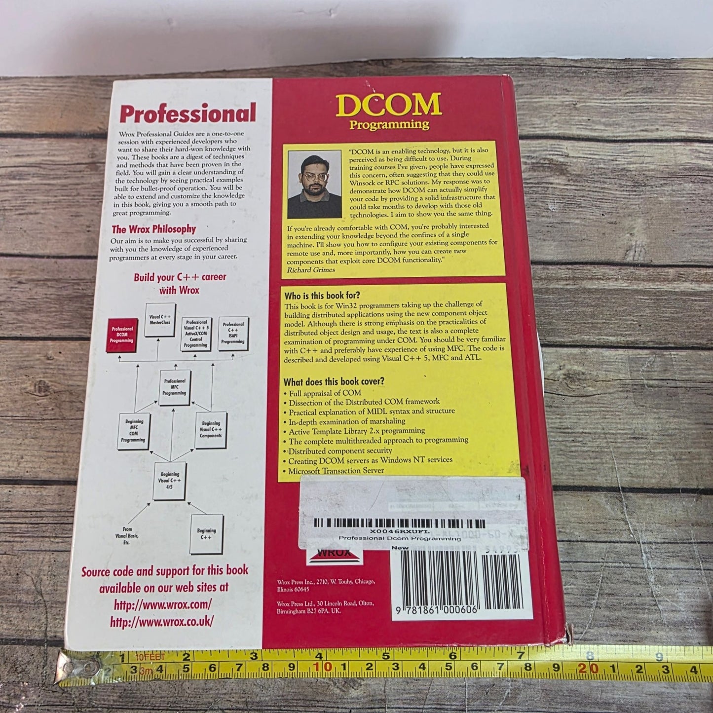Professional DCOM Programming Dr Richard Grimes Wrox 1997 HC Like New Retro COM DCOM Book