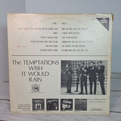 The Temptations Wish It Would Rain Vinyl Record Album Gordy 1968 Stereo GLPS-927