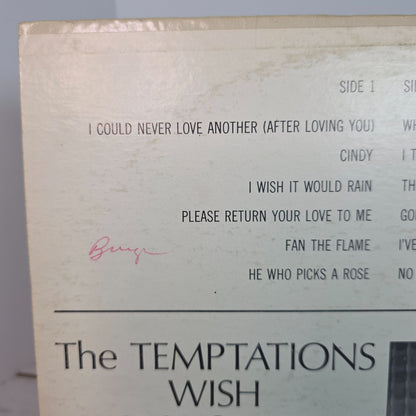 The Temptations Wish It Would Rain Vinyl Record Album Gordy 1968 Stereo GLPS-927