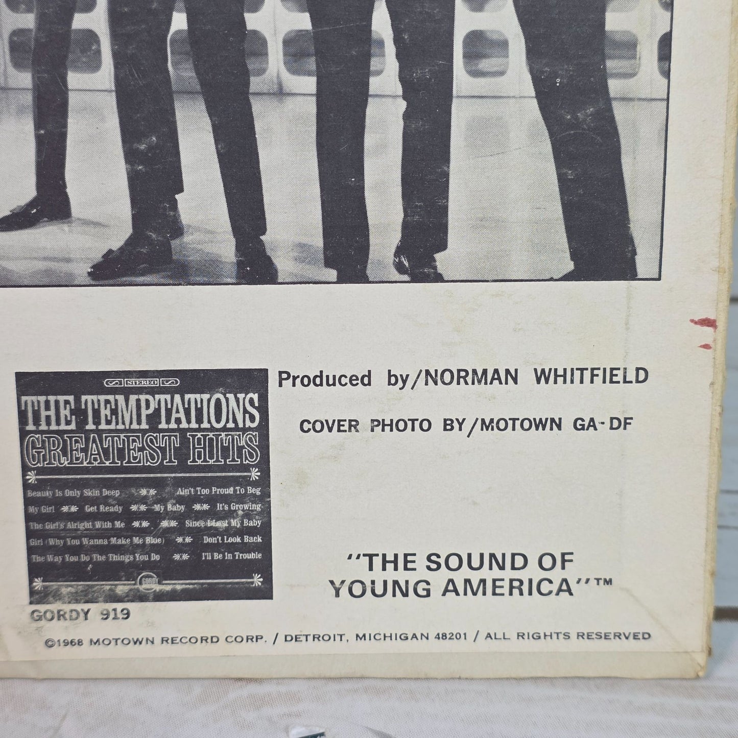 The Temptations Wish It Would Rain Vinyl Record Album Gordy 1968 Stereo GLPS-927