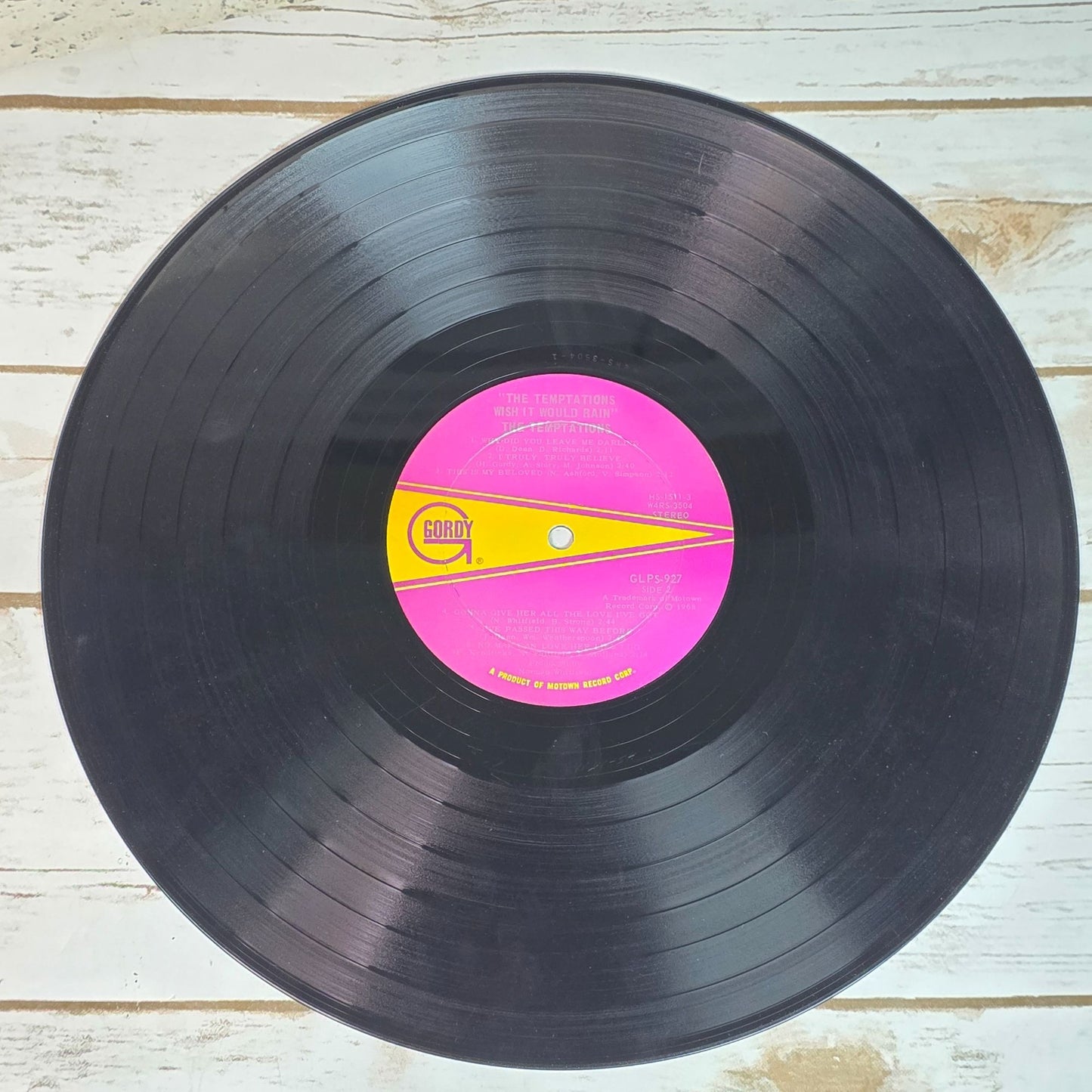 The Temptations Wish It Would Rain Vinyl Record Album Gordy 1968 Stereo GLPS-927