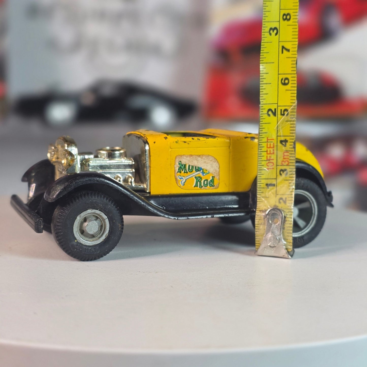 Vintage Tonka Hot Rod Mod Rod Yellow Black Chrome Engine USA