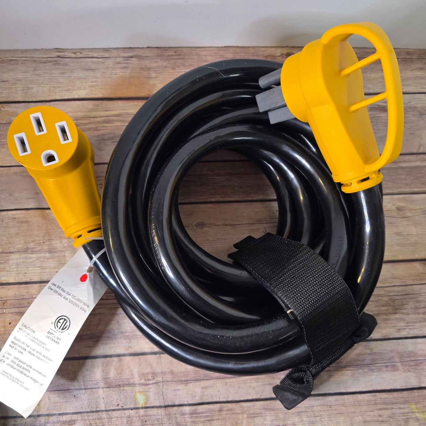 Heavy Duty Yellow RV Extension Cord 25FT 50A 125/250V