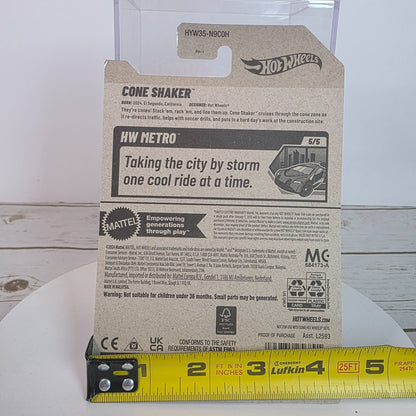 Hot Wheels Cone Shaker Die-Cast Car 148/250 Orange & Green Collectible New For 2025 Netflix Lets Race Series Mattel