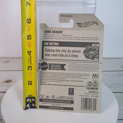 Hot Wheels Cone Shaker Die-Cast Car 148/250 Orange & Green Collectible New For 2025 Netflix Lets Race Series Mattel