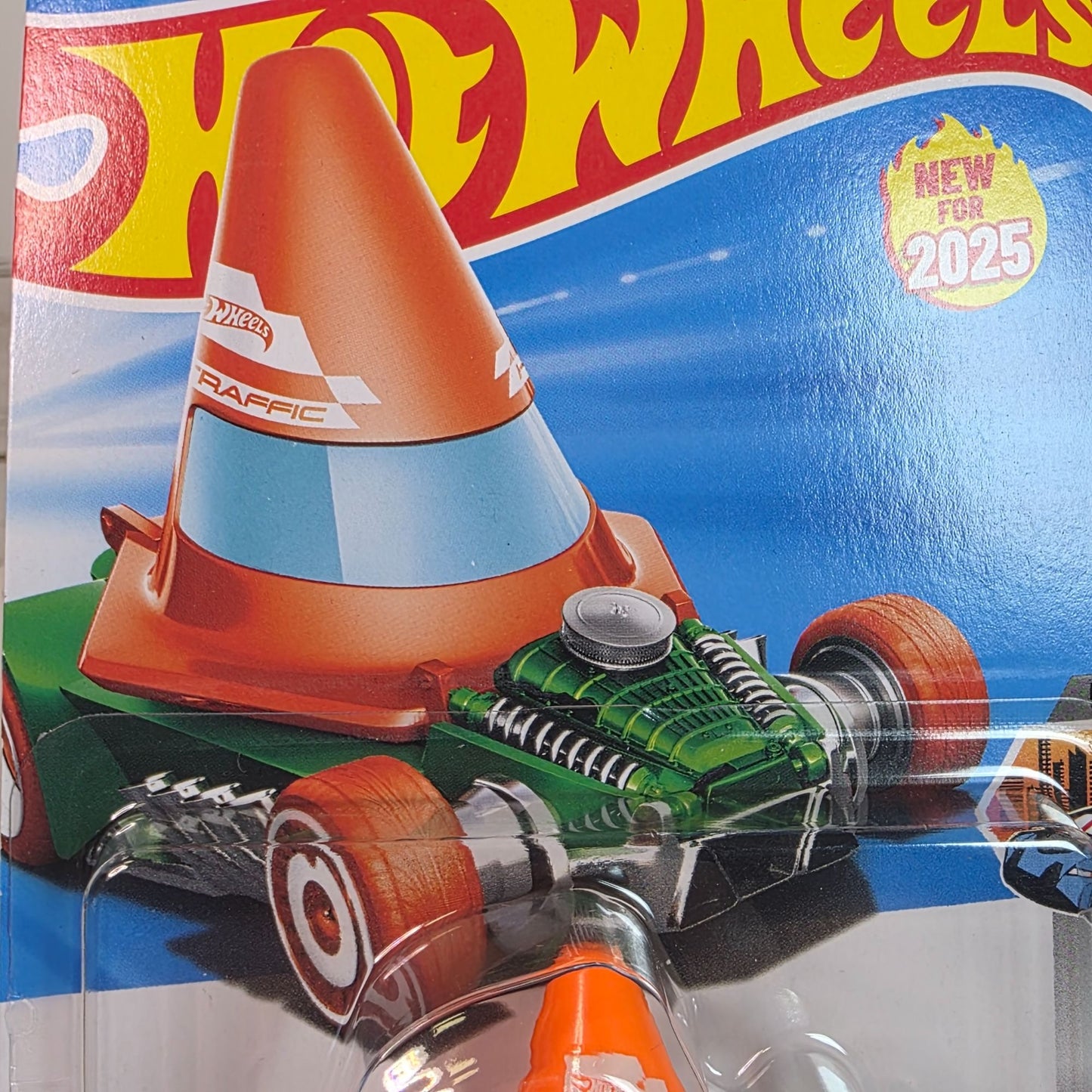 Hot Wheels Cone Shaker Die-Cast Car 148/250 Orange & Green Collectible New For 2025 Netflix Lets Race Series Mattel