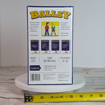 Ballsy Adult Party Card Game Comic Foreplay & Social Intercourse For 4-12 Players Ages 17+