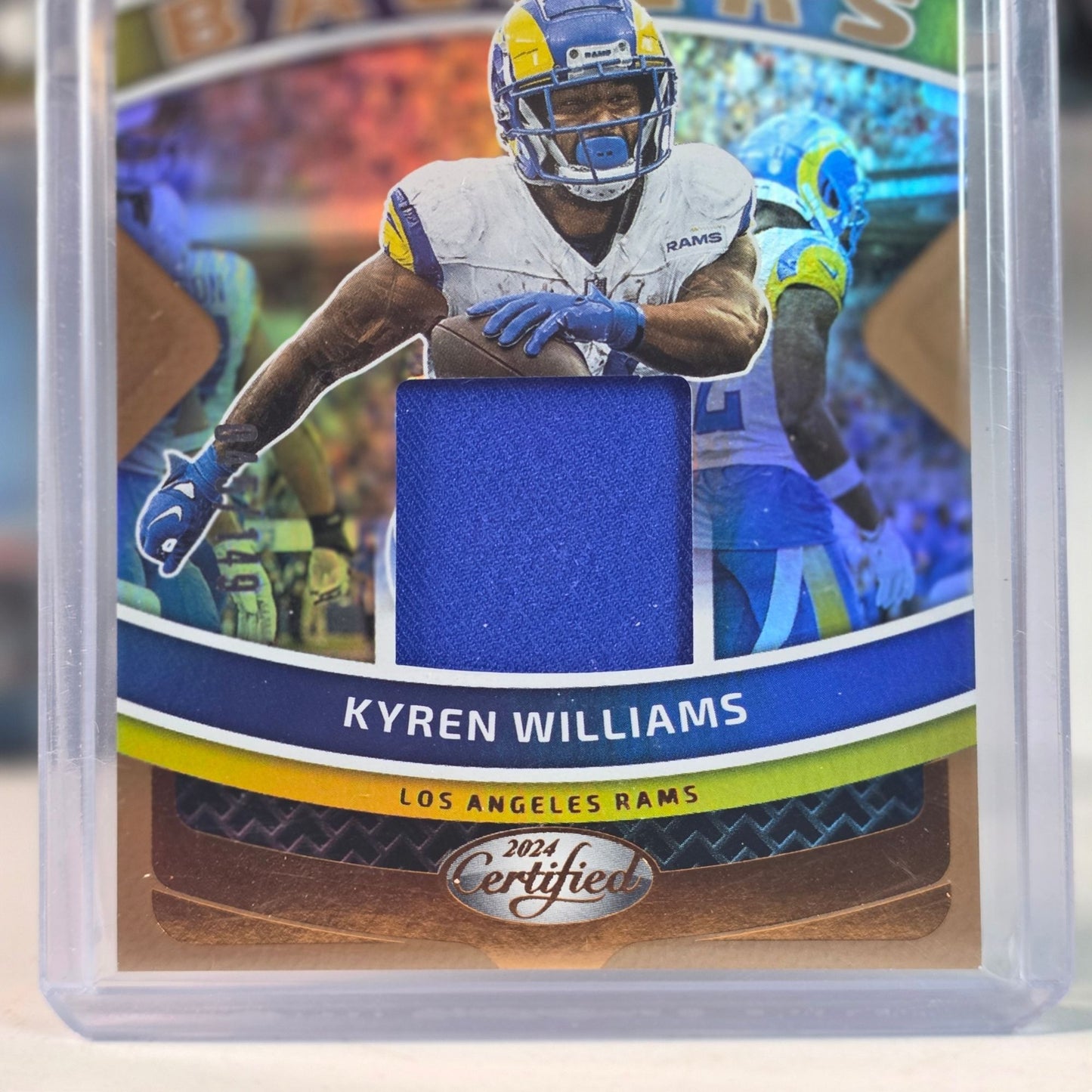 2024 Panini Certified #CBM-KWS Kyren Williams Rams Ballers Jersey Relic Loader