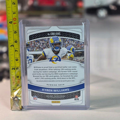 2024 Panini Certified #CBM-KWS Kyren Williams Rams Ballers Jersey Relic Loader