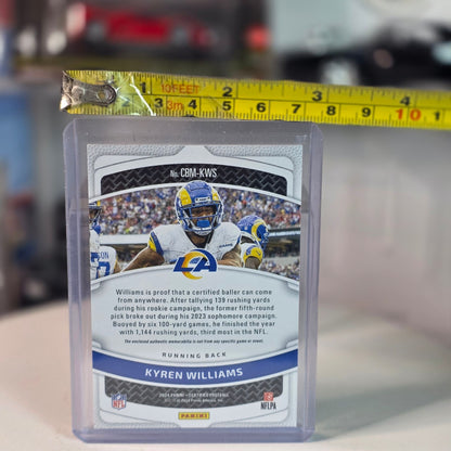 2024 Panini Certified #CBM-KWS Kyren Williams Rams Ballers Jersey Relic Loader