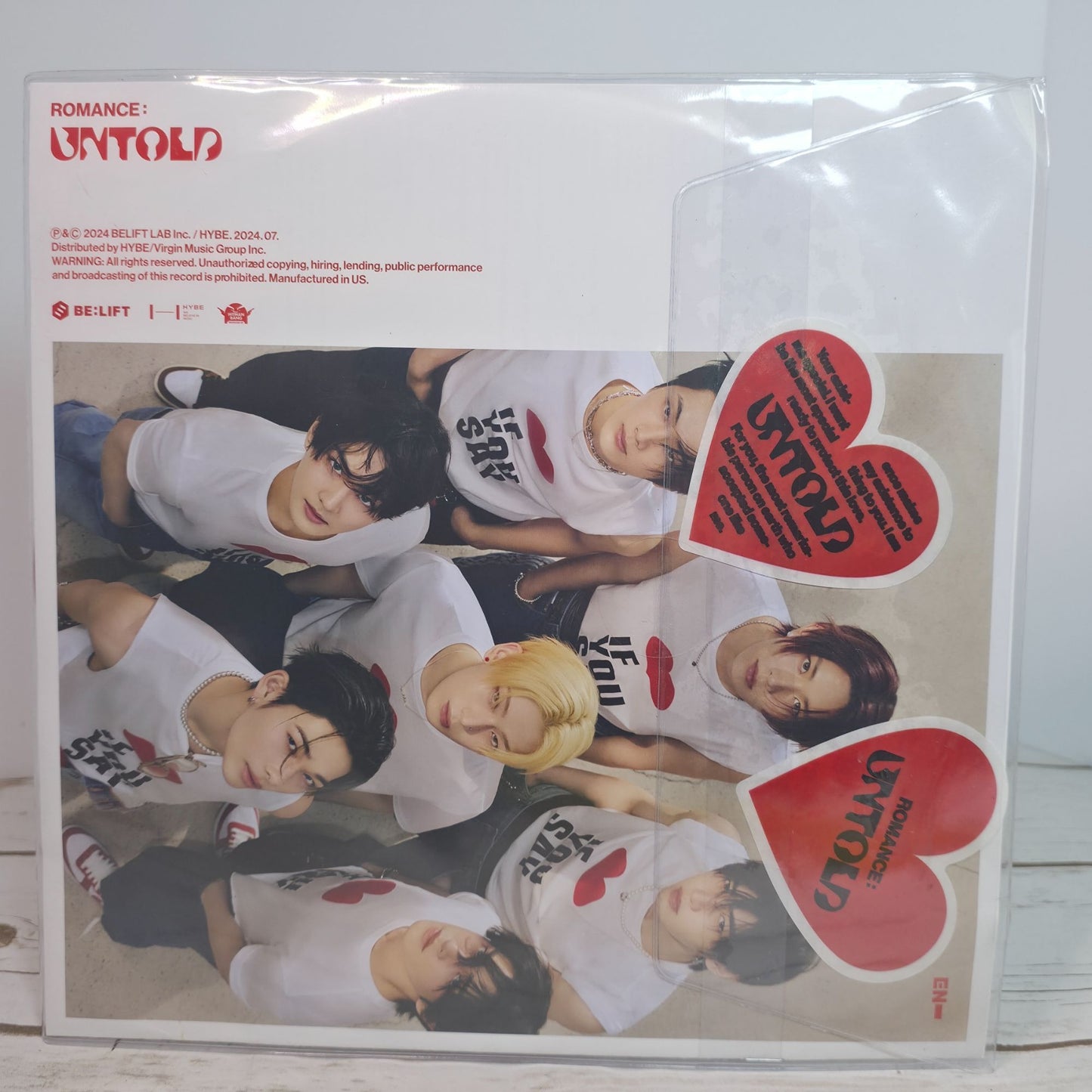 ENHYPEN "Romance: Untold" Exclusive Limited Edition Red Vinyl Album