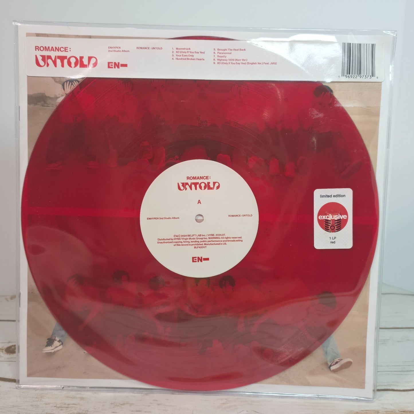 ENHYPEN "Romance: Untold" Exclusive Limited Edition Red Vinyl Album