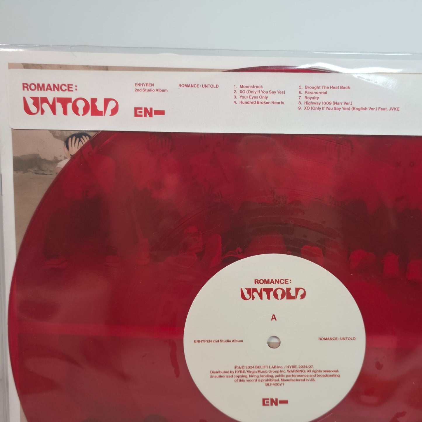 ENHYPEN "Romance: Untold" Exclusive Limited Edition Red Vinyl Album