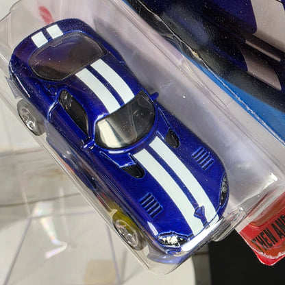 96 Dodge Viper GTS Hot Wheels Die-Cast 1:64 Scale Then & Now Series Blue & White Stripes 176/250 New For 2025 Collectible