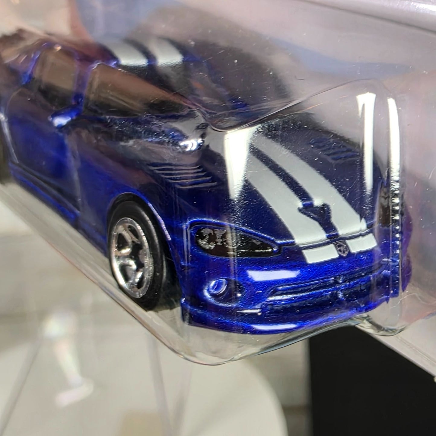 96 Dodge Viper GTS Hot Wheels Die-Cast 1:64 Scale Then & Now Series Blue & White Stripes 176/250 New For 2025 Collectible