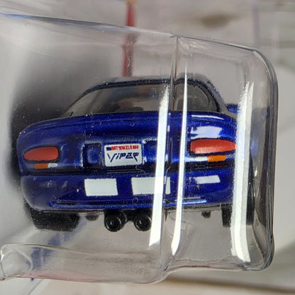 96 Dodge Viper GTS Hot Wheels Die-Cast 1:64 Scale Then & Now Series Blue & White Stripes 176/250 New For 2025 Collectible