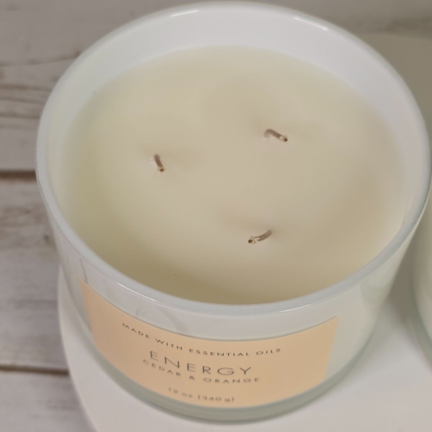 Set of 2 Energy Cedar & Orange 12 Oz Candles With Essential Oils By Threshold