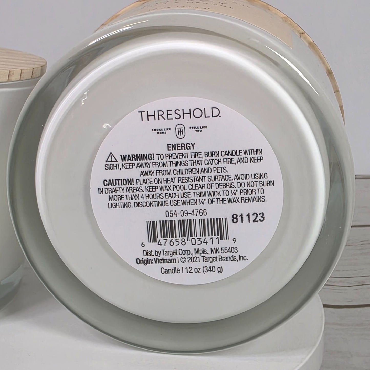 Set of 2 Energy Cedar & Orange 12 Oz Candles With Essential Oils By Threshold