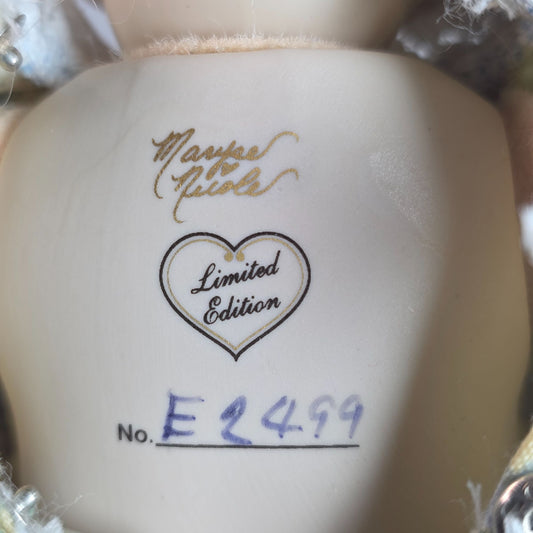 Franklin Heirloom Porcelain Doll By Maryse Nicole In Floral Dress