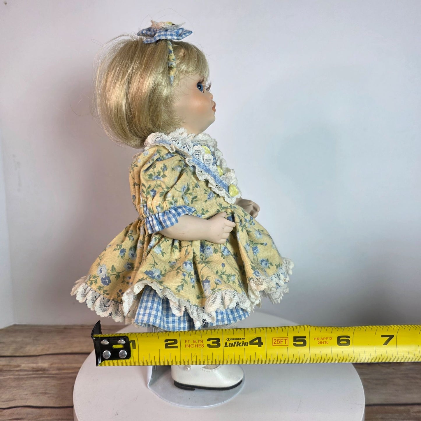 Franklin Heirloom Porcelain Doll By Maryse Nicole In Floral Dress