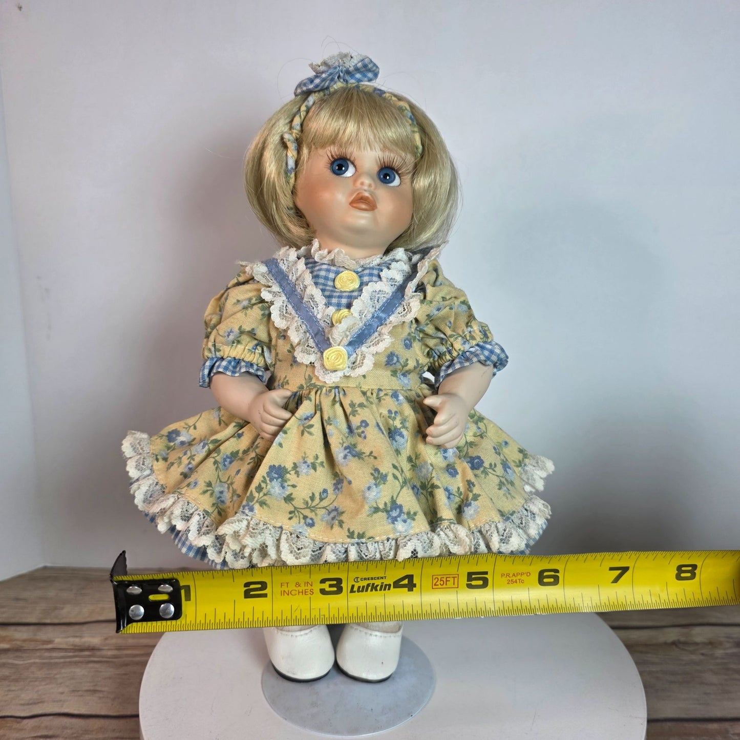 Franklin Heirloom Porcelain Doll By Maryse Nicole In Floral Dress