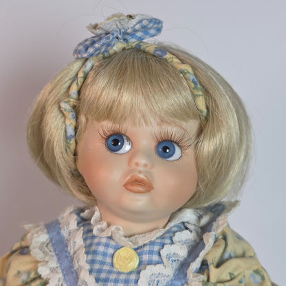 Franklin Heirloom Porcelain Doll By Maryse Nicole In Floral Dress